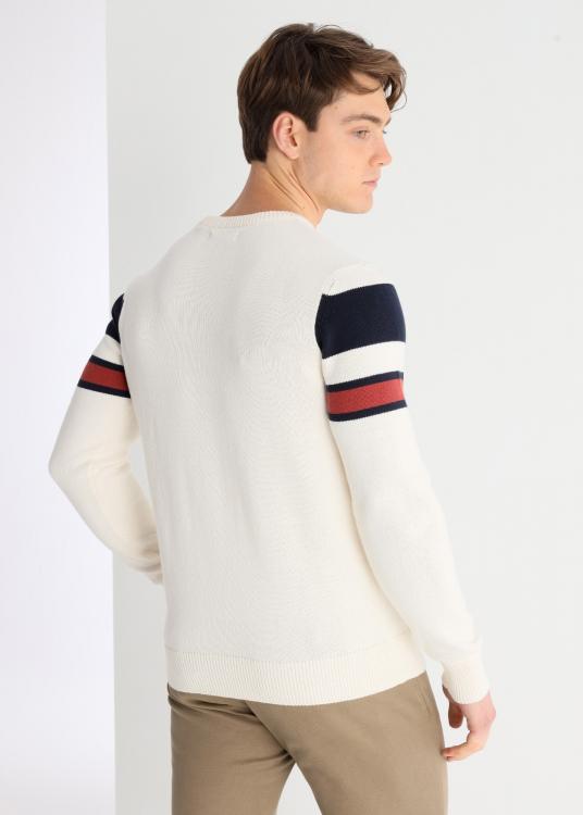 Lois Jeans Pull Col Rond Graphique En Chenille