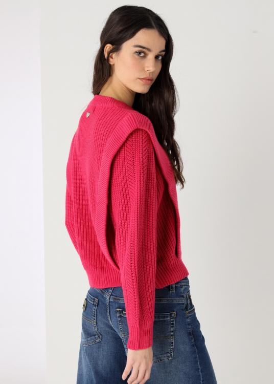 Lois Jeans Pull Col Rond Grosse Maille