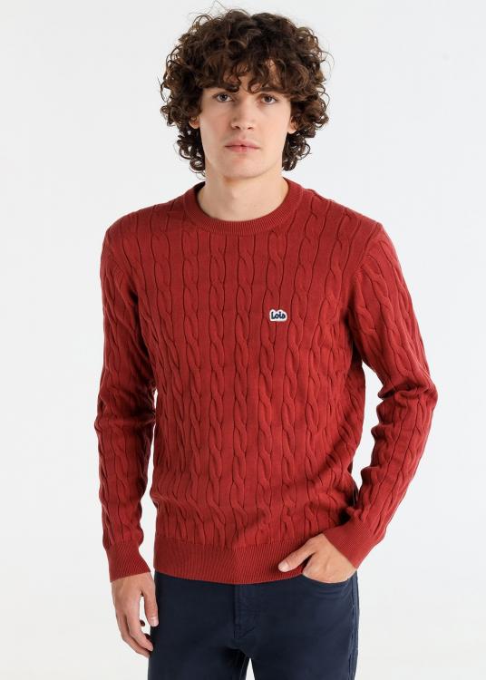 lois jeans Pull Col rond Maille torsadé