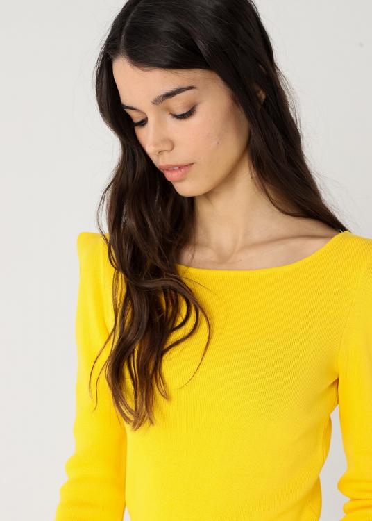 Lois Jeans Pull Col Rond Plis à L'épaule