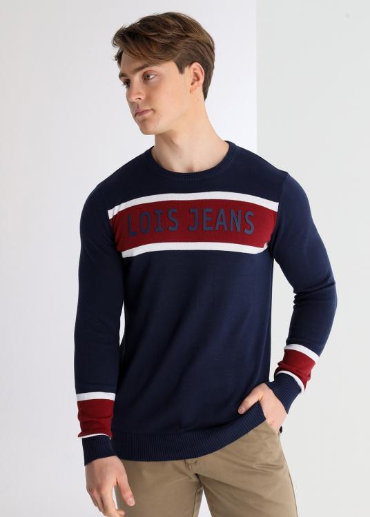 lois jeans Pull Col rond super high density Print