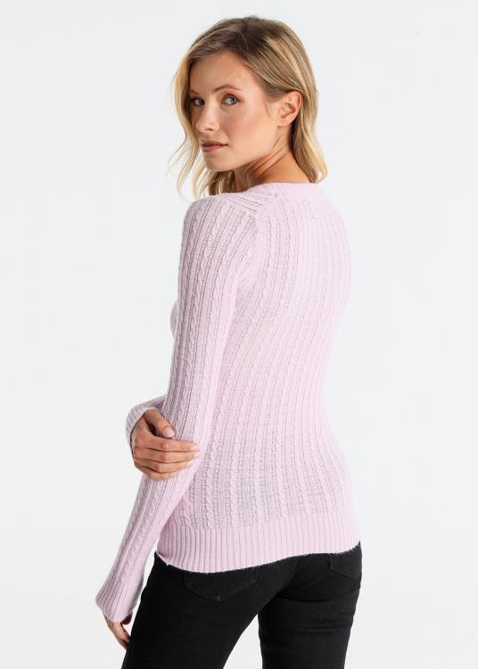 Lois Jeans Pull Maille Torsadé Col En V