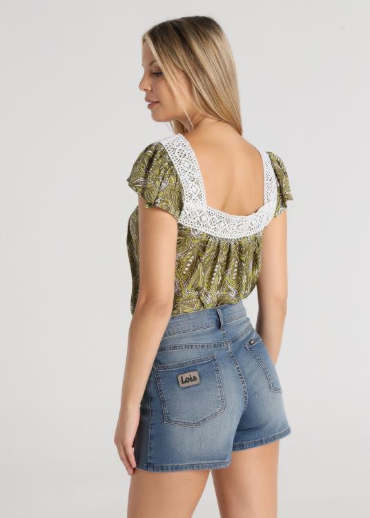 Lois Jeans Short En Jean - Plan Long