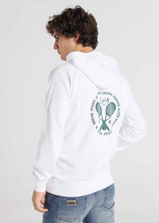 Lois Jeans Sweat à Capuche Graphique Tennis Au Dos