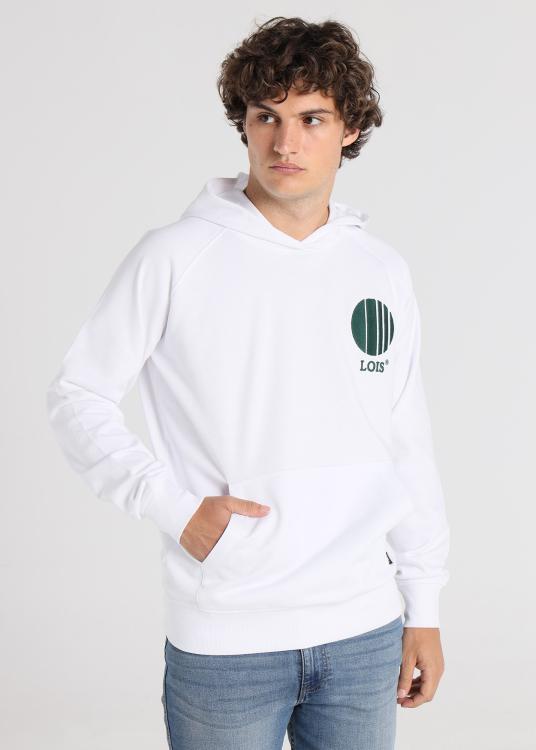 lois jeans Sweat à capuche graphique Tennis au dos