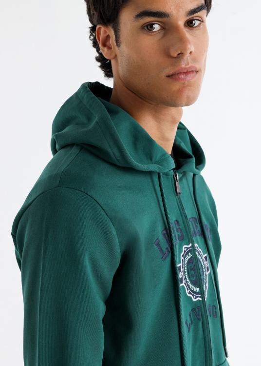 Lois Jeans Sweat à Capuche Zippé Brodé