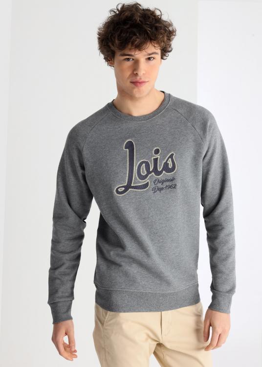 Lois Jeans Sweat-shirt Col Rond Logo Vintage