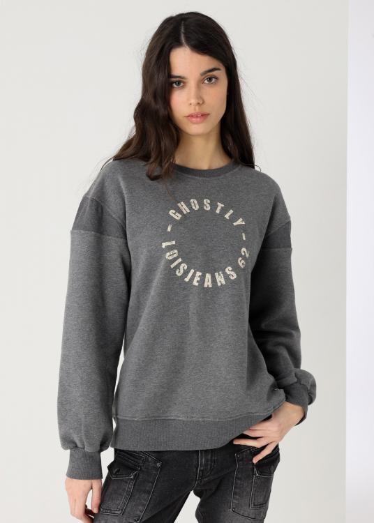 lois jeans Sweat-shirt Col rond zippé au dos