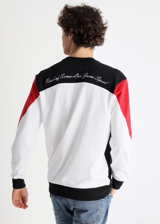 Lois Jeans Sweat-shirt Tri-couleur Col Rond