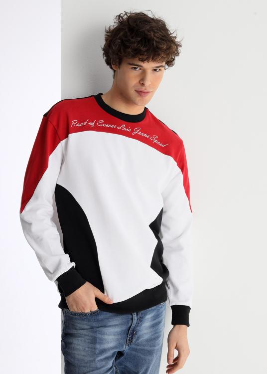 lois jeans Sweat-shirt tri-couleur Col rond