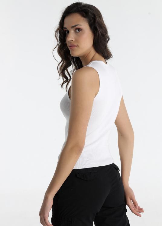 Lois Jeans T-shirt - Maille Chevrons Sans Manches