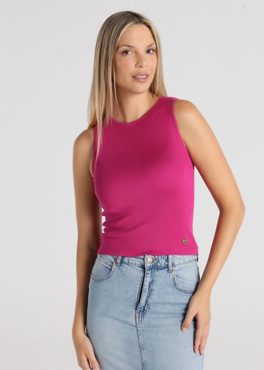 Lois Jeans T-shirt - Maille Chevrons Sans Manches