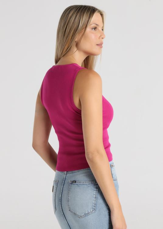 Lois Jeans T-shirt - Maille Chevrons Sans Manches