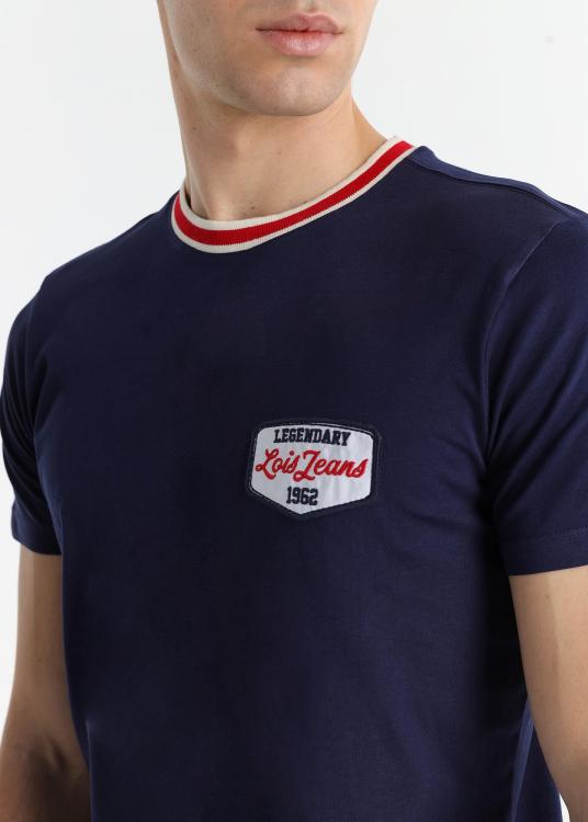 Lois Jeans T-shirt Manches Courtes - Col Contrasté