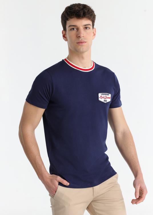 Lois Jeans T-shirt Manches Courtes - Col Contrasté