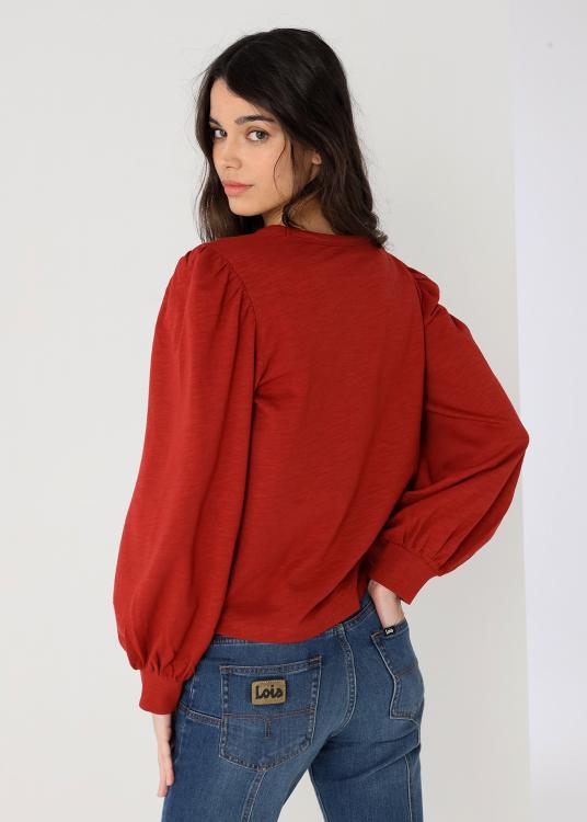 Lois Jeans Top Manche Longue Bouffantes