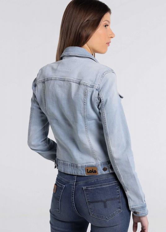 Lois Jeans Veste En Jean Bleach