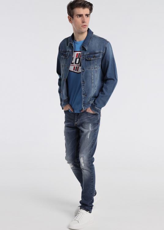 Lois Jeans Veste En Jean Dark Blue