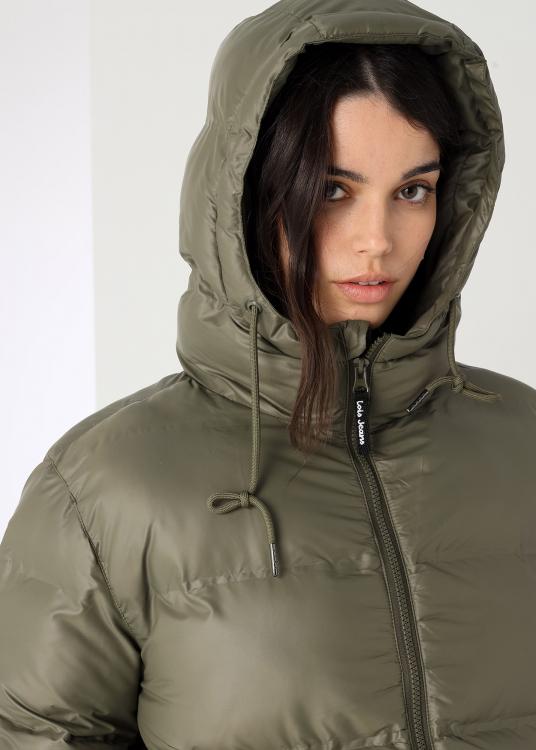 Lois Jeans Manteau Puffer Avec Capuche Poches Latérales Zippées