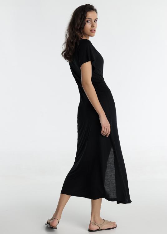 Lois Jeans Mini Robe - Détail Manches Courtes Sur Le Décolleté