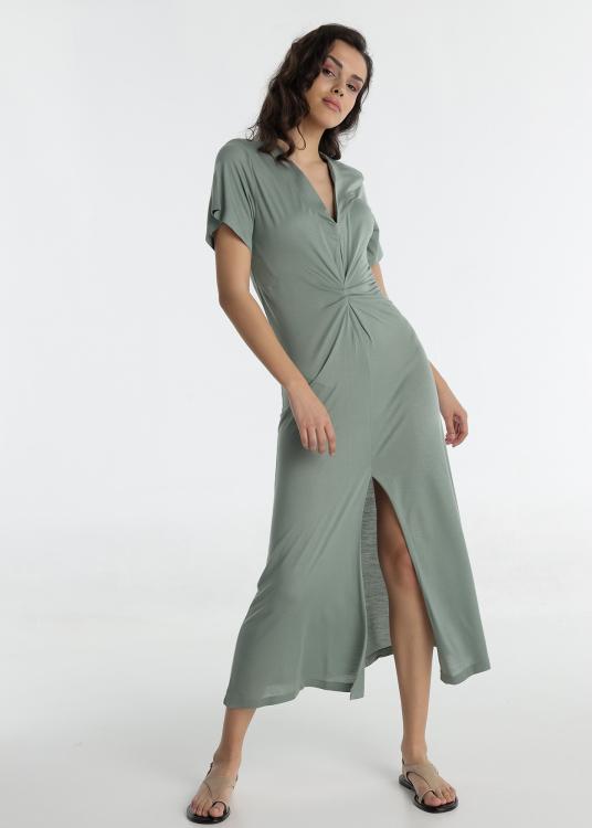 lois jeans Mini robe - Détail manches courtes sur le décolleté