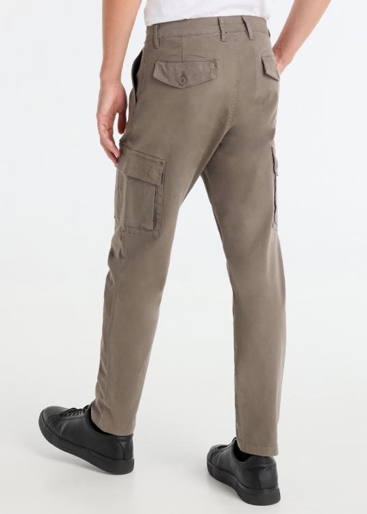 Lois Jeans Pantalon Cargo Tissu Sergé élastique Coupe Droite Taille Moyenne