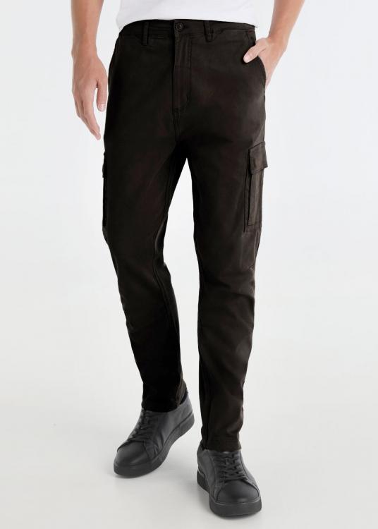 lois jeans Pantalon Cargo Tissu Sergé élastique Coupe Droite Taille Moyenne