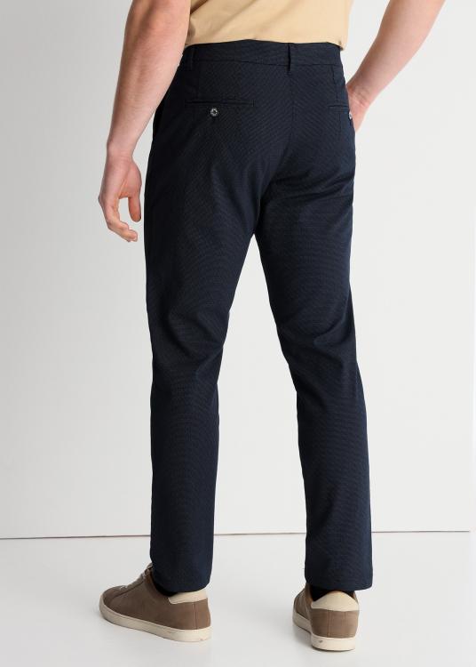 Lois Jeans Pantalon Chino Texturé Coupe Droite Taille Moyenne
