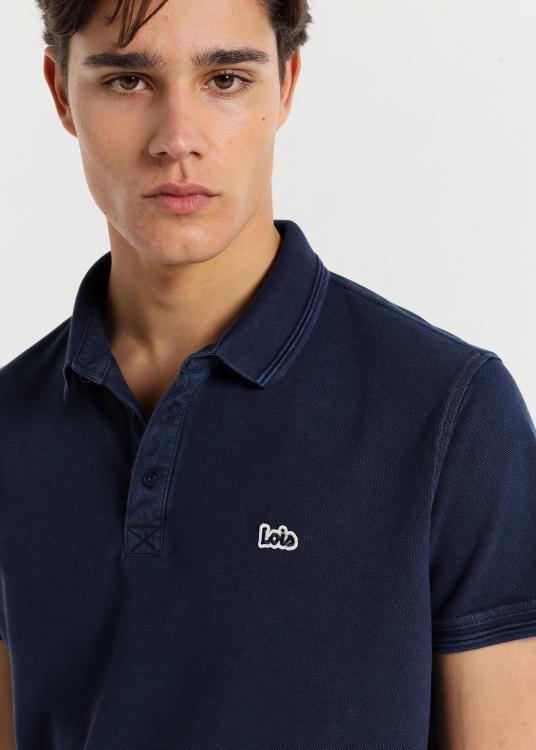 Lois Jeans Polo Basique Manche Courte Logo Brodé Patch