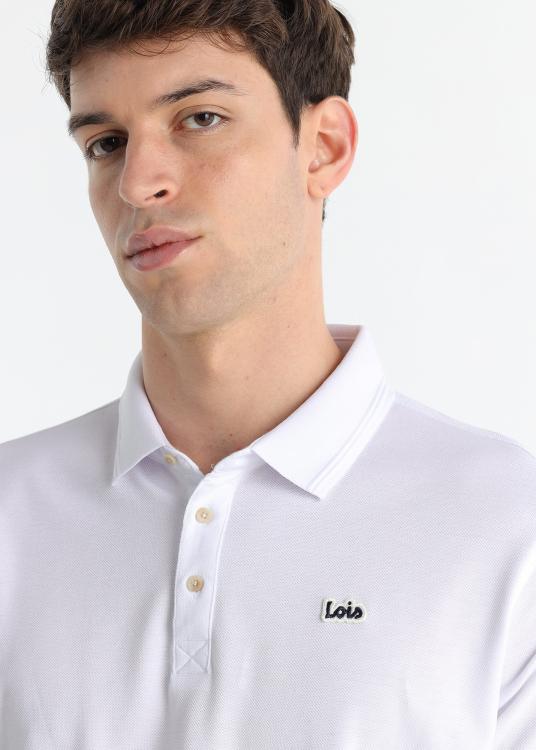 Lois Jeans Polo Basique Manche Courte Logo Brodé Patch
