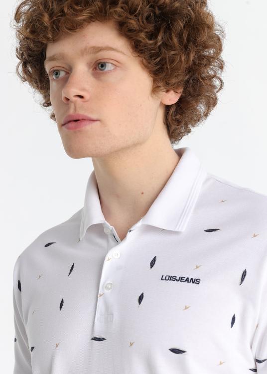 Lois Jeans Polo Imprimé - Manches Courtes Mini Col Gaufré