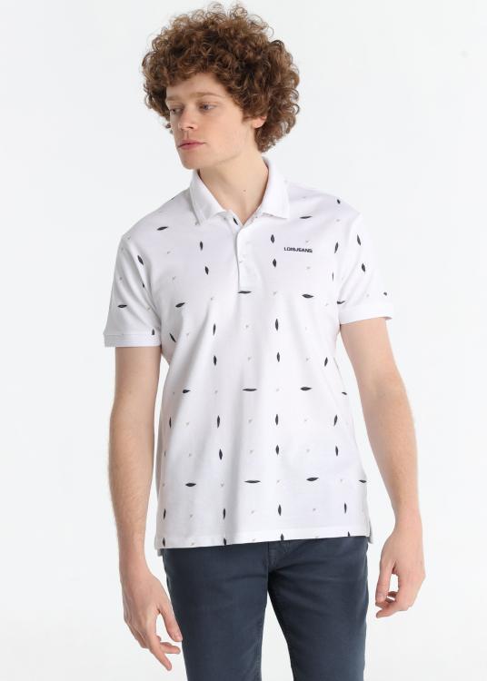 lois jeans Polo imprimé - Manches courtes mini col gaufré