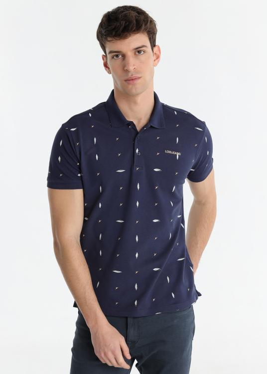 lois jeans Polo imprimé - Manches courtes mini col gaufré