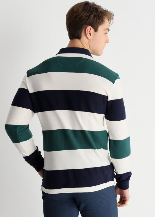 Lois Jeans Polo Manches Longues Jacquard à Rayure Multi-couleur