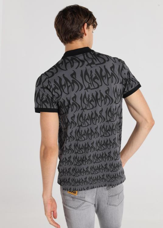 Lois Jeans Polo - Motorwear Manches Courtes Imprimé Cascade