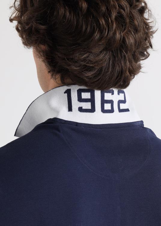 Lois Jeans Polo Tissé Jacquard - Manches Courtes Avec Détail Col Bicolore 1962