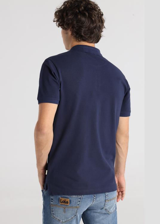 Lois Jeans Polo Tissé Jacquard - Manches Courtes Avec Détail Col Bicolore 1962