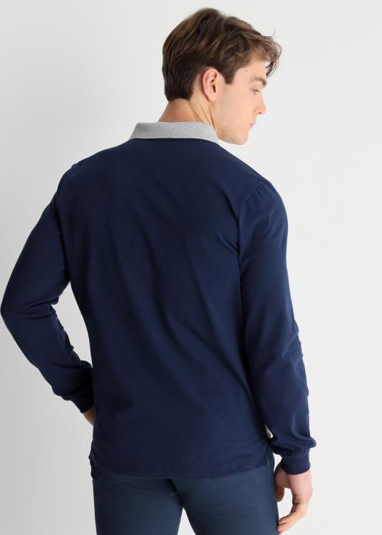 Lois Jeans Polo Tri-couleur Manches Longues Avec Patch Logo