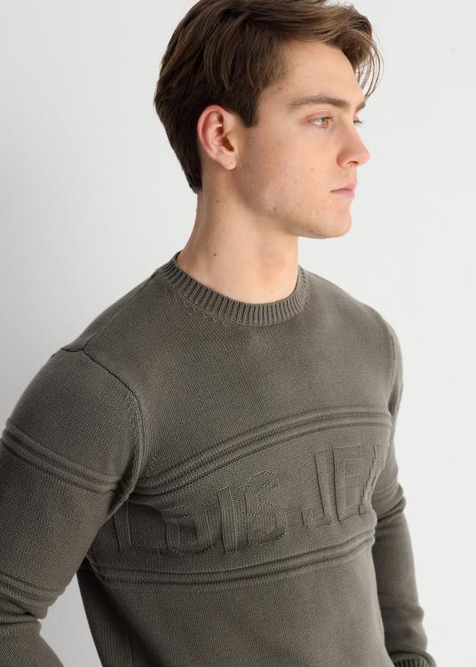 Lois Jeans Pull Col Rond Graphique Maille Au Revers