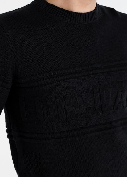 Lois Jeans Pull Col Rond Graphique Maille Au Revers