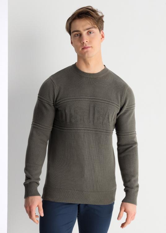 lois jeans Pull Col rond graphique maille au revers