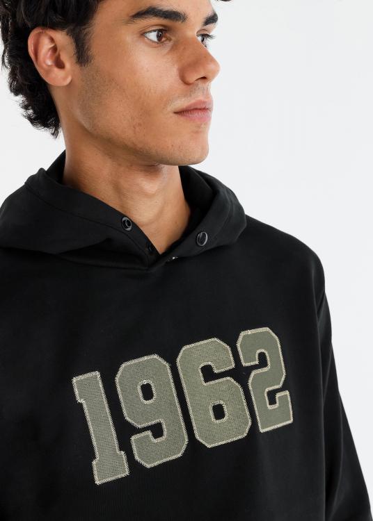 Lois Jeans Sweat à Capuche Avec Boutons-pression Poche Kangourou Brodé 1962