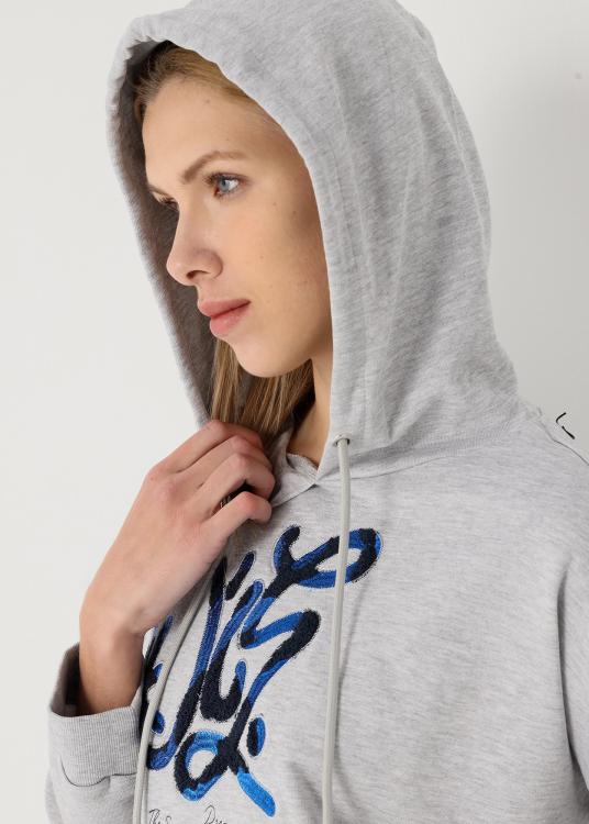 Lois Jeans Sweat à Capuche Poche Kangouroo Brodé Avec Paillettes