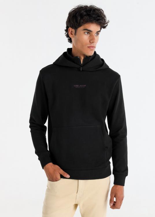 lois jeans Sweat à capuche poche kangourou brodé LoisJeans