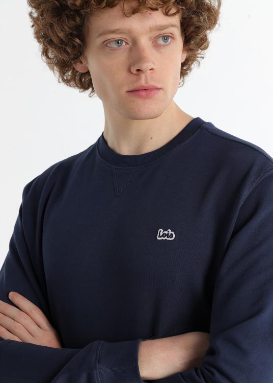 Lois Jeans Sweat Basique Sans Capuche - Col Rond Avec Logo Sur La Poitrine