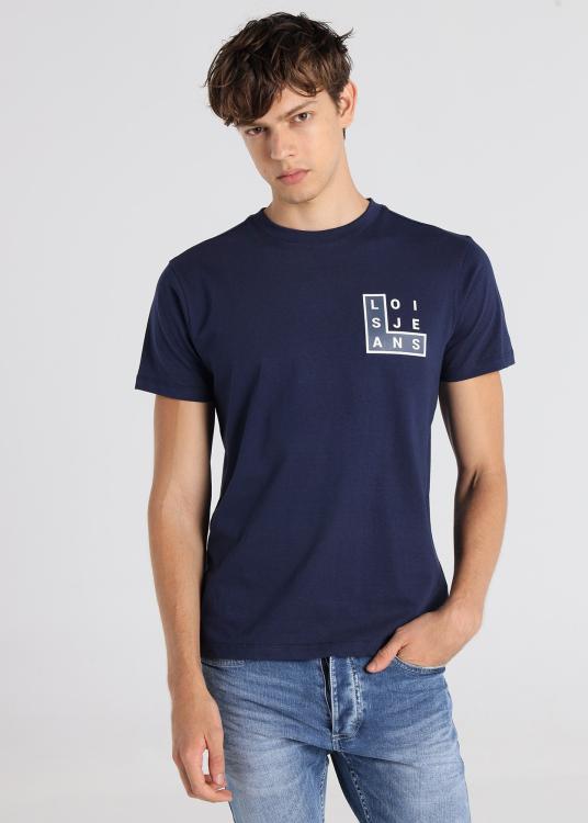 Lois Jeans T-shirt à Manches Courtes - Graphique De Recherche De Mots Sur La Poitrine