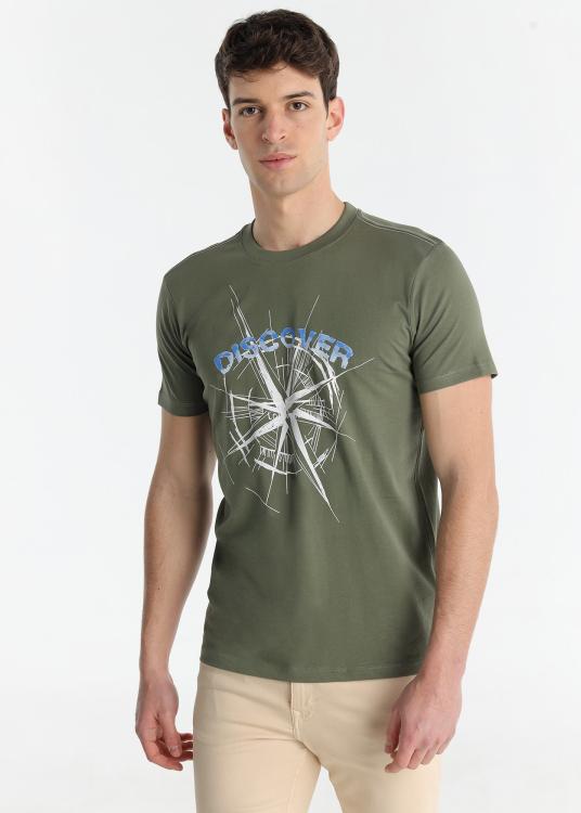 Lois Jeans T-shirt à Manches Courtes - Graphique Discover Sur La Poitrine