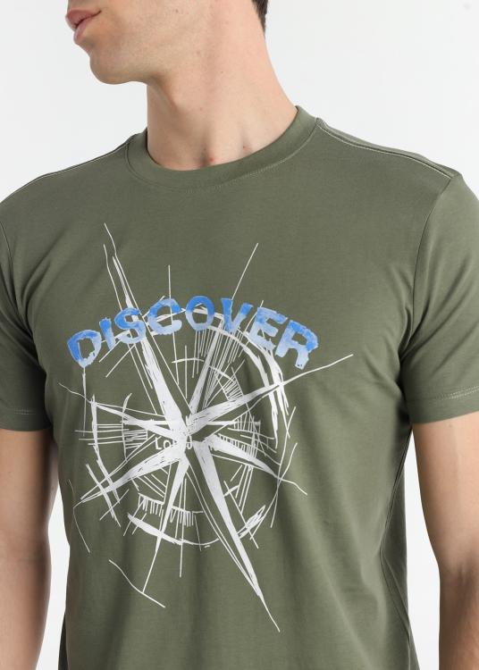 Lois Jeans T-shirt à Manches Courtes - Graphique Discover Sur La Poitrine