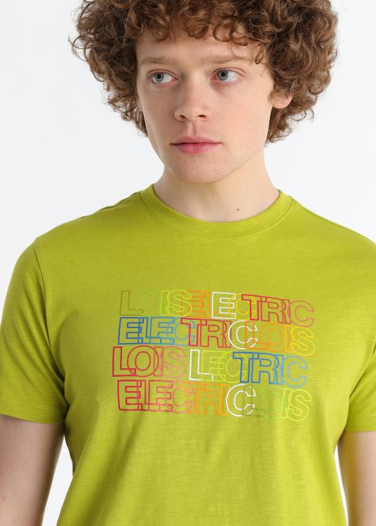 Lois Jeans T-shirt à Manches Courtes - Graphique électrique Sur La Poitrine
