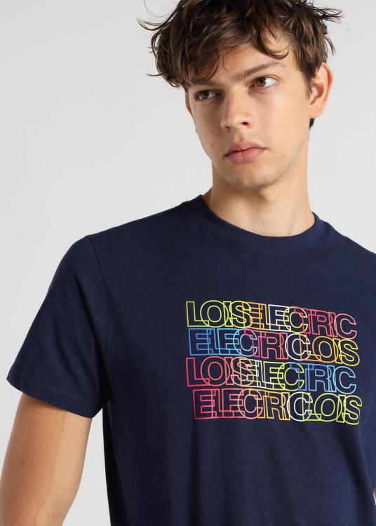 Lois Jeans T-shirt à Manches Courtes - Graphique électrique Sur La Poitrine